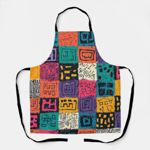 Vibrant Colourful Box Pattern (1) Apron