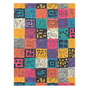 Vibrant Colourful Box Pattern (1) Tablecloth