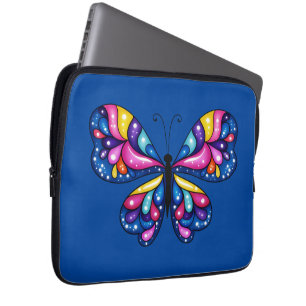 Vibrant Colourful Butterfly Laptop Sleeve