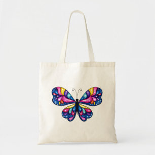 Vibrant Colourful Butterfly Tote Bag