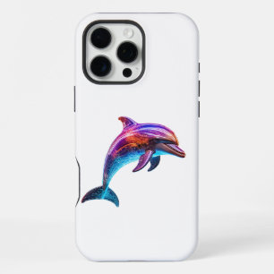 Vibrant Colourful Dolphin iPhone 16 Pro Max Case