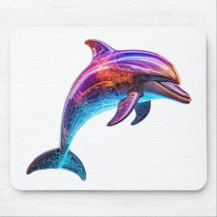 Vibrant Colourful Dolphin Mouse Pad