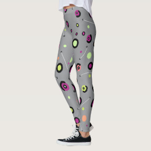 Vibrant Colourful Evil Eye Pattern Boho Aesthetic Leggings