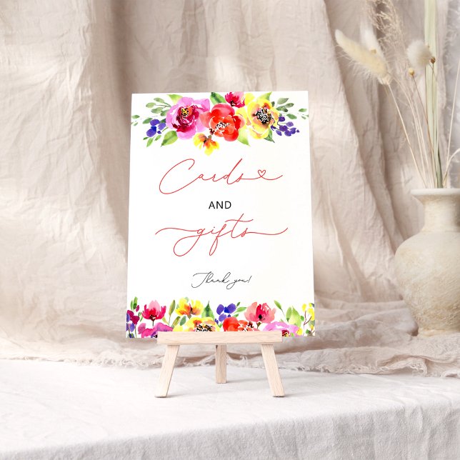 Vibrant Colourful Floral Cards and Gifts Poster (Creator Uploaded)