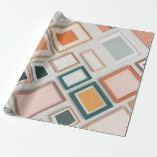 vibrant colourful frames wrapping paper