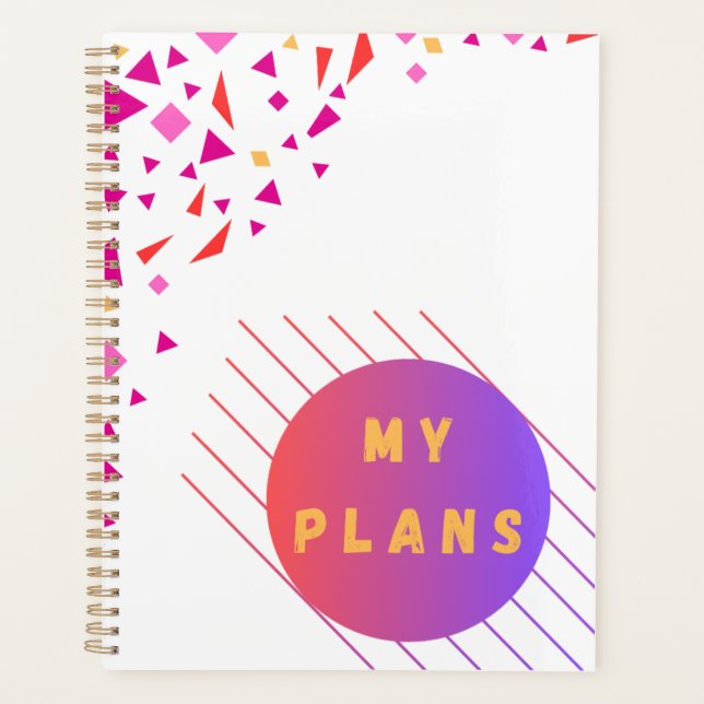 Vibrant  & Colourful Geometric Planner  (Front)