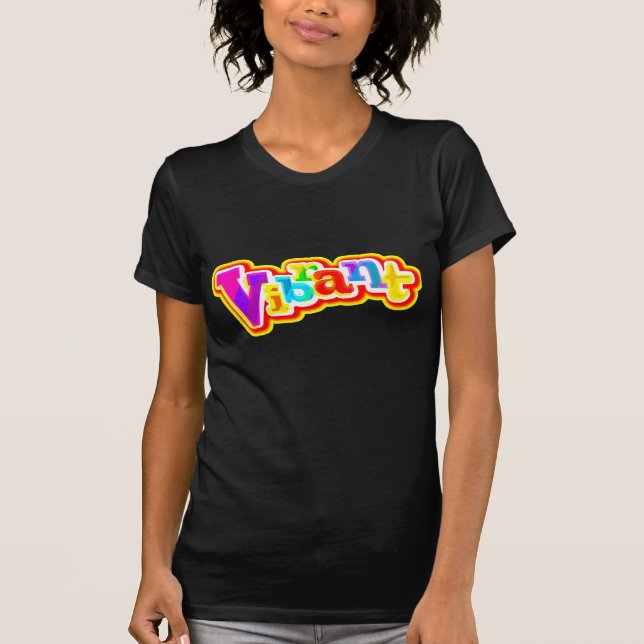Vibrant colourful graphic ladies top (Front)
