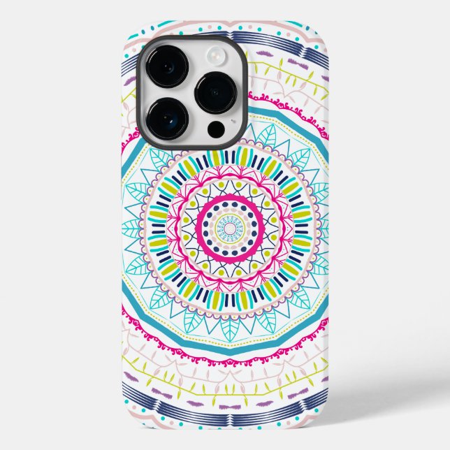 Vibrant Colourful Mandala Art Case-Mate iPhone Case (Back)
