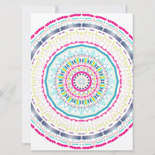 Vibrant Colourful Mandala Art Holiday Card