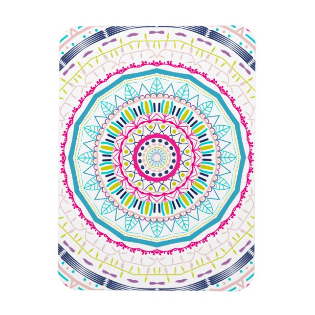 Vibrant Colourful Mandala Art Magnet (Vertical)