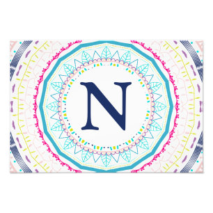 Vibrant Colourful Mandala Art Photo Print