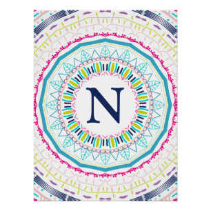 Vibrant Colourful Mandala Art Poster
