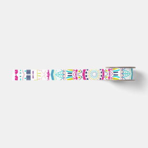 Vibrant Colourful Mandala Art Satin Ribbon