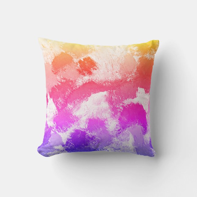 Vibrant Colourful Multicolor Ties Cushion (Front)