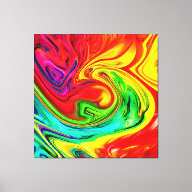 Vibrant Colourful Pattern Canvas Print (Front)