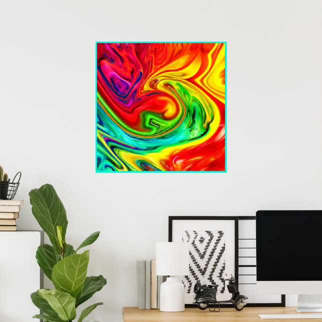 Vibrant Colourful Pattern Poster (Home Office)
