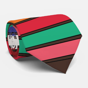 Vibrant Colourful Stripes Party Tie