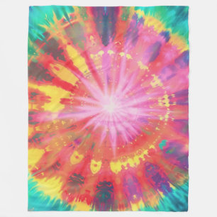 Vibrant Colourful Tie-Dye #1 Fleece Blanket