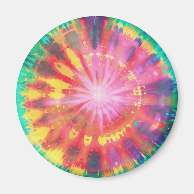 Vibrant Colourful Tie-Dye #1 Magnet (Front)