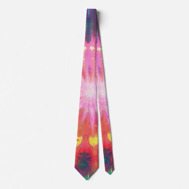 Vibrant Colourful Tie-Dye #1 Tie (Front)