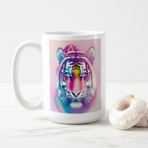 Vibrant Colourful Tiger Face Bold Modern Wildlife Coffee Mug