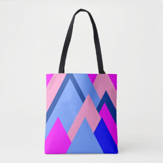 Vibrant Colourful Triangles Tote Bag