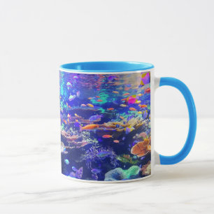 Vibrant Colourful Tropical Fish Aquarium Mug