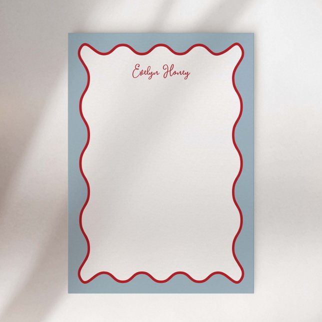 Vibrant Colourful Vibrant Wavy Zigzag Border Notepad (Creator Uploaded)