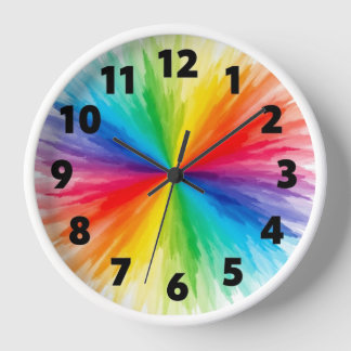 Vibrant Colourful Wall Clock – Artistic Modern Des