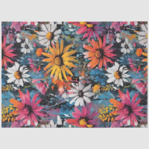 Vibrant Colourful Wildflower Print Tissue Paper