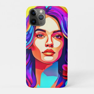 Vibrant Colourful Woman Face in Artistic Expressio Case-Mate iPhone Case