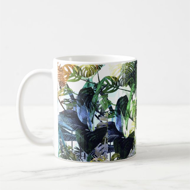 Vibrant Colours Abstract Pattern Design Coffee Mug (Left)