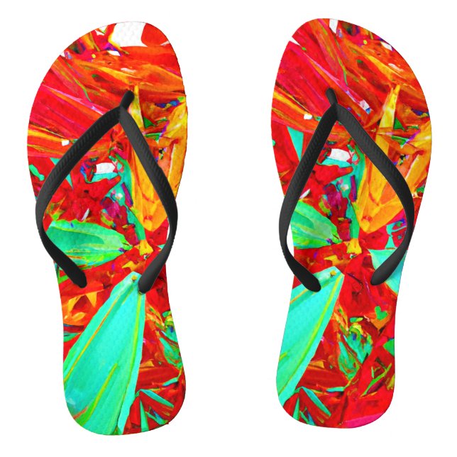Vibrant Colours Abstract Pattern Jandals (Footbed)
