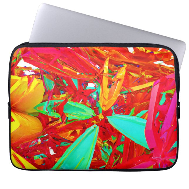 Vibrant Colours Abstract Pattern Laptop Sleeve (Front)