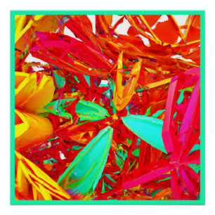 Vibrant Colours Abstract Pattern Poster