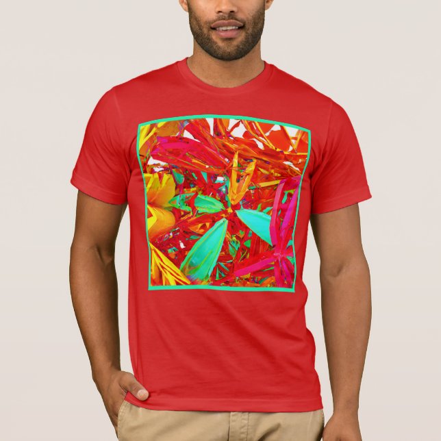 Vibrant Colours Abstract Pattern T-Shirt (Front)
