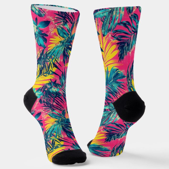 Vibrant Colours Exotic Pattern Socks (Angled)