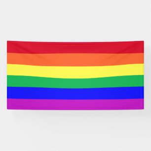 Vibrant Colours Gay Pride Flag Rainbow Stripe Part Banner