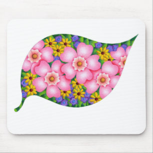 Vibrant colours of flowers. mouse pad