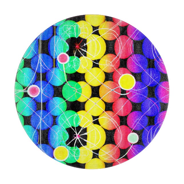 Vibrant Colours pattern  Cutting Board (Front)