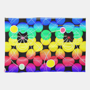 Vibrant Colours pattern  Tea Towel