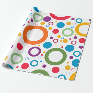 Vibrant Colours Rings  Wrapping Paper