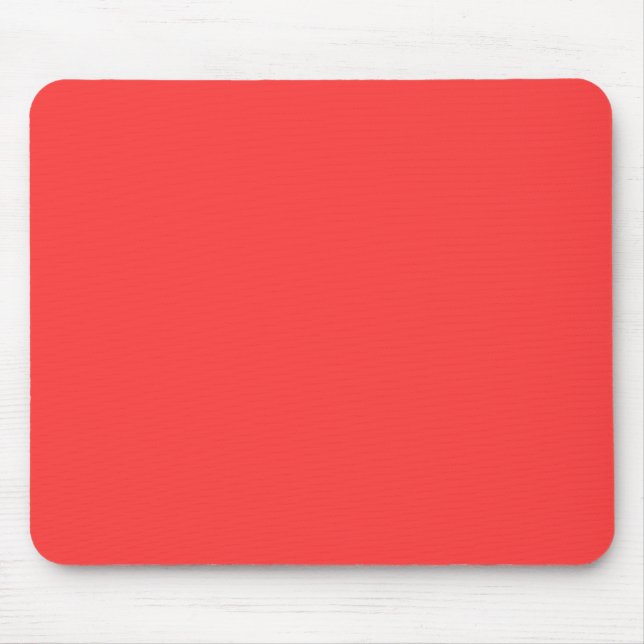 Vibrant Coral Colour Customise This Mouse Pad (Front)