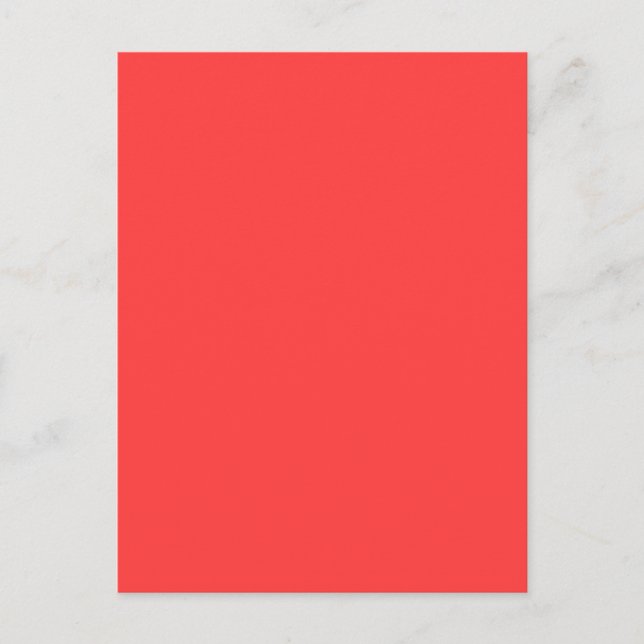 Vibrant Coral Colour Decor Customise This Postcard (Front)