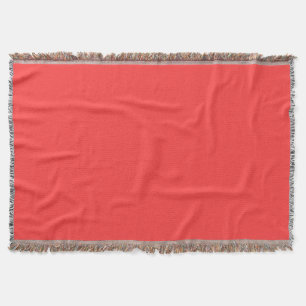 Vibrant Coral Colour Decor Customise This Throw Blanket