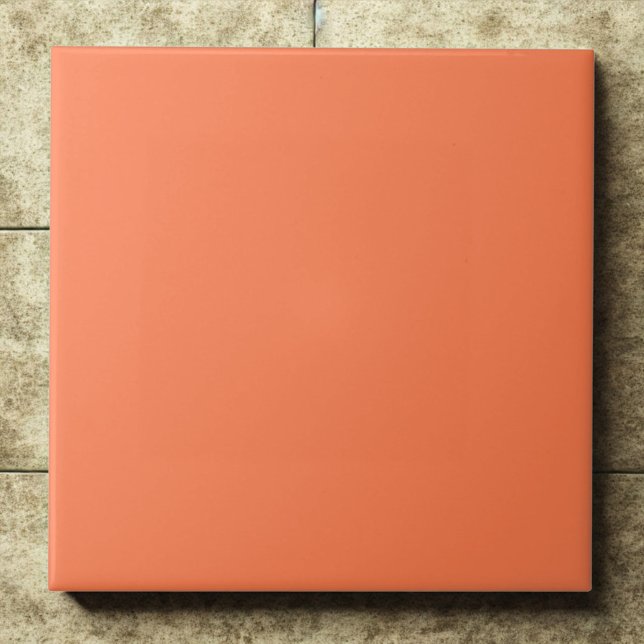 Vibrant Coral #ff7f50 Tropical Accent Tile (Creator Uploaded)