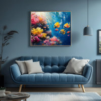 Vibrant Coral Reef with Tropical Fish