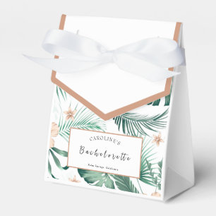 Vibrant Coral Tropical Bachelorette Flask Favour Box