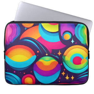 Vibrant Cosmic Kaleidoscope Laptop Sleeve