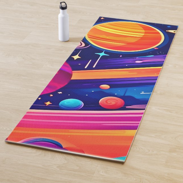 Vibrant Cosmic Symphony design Yoga Mat (In Situ)